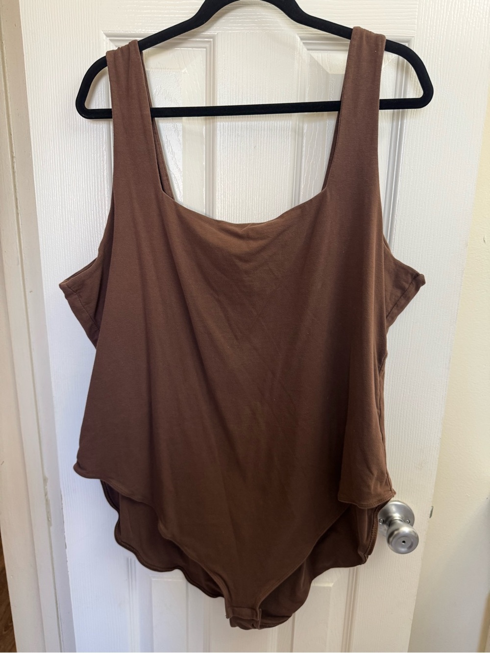 Old Navy Brown Scoop-Neck Layered Bodysuit